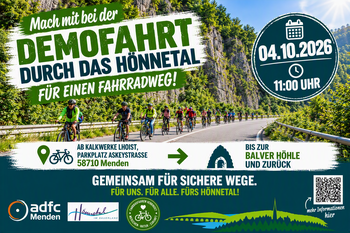 Fahrraddemo Hönnetal 2026