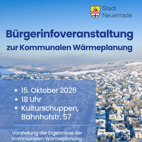 Für den 15. Oktober lädt die Stadt zur Informationsveranstaltung.