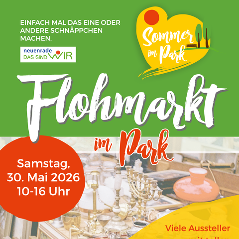 Plakat Flohmarkt im Park