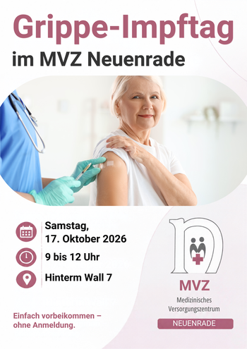 Das MVZ lädt für den 17. Oktober zum Grippe-Impftag ein.