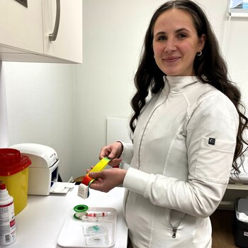 Sandra Keska hat in anderthalb Jahren ihre Ausbildung zur Medizinischen Fachangestellten abgeschlossen.