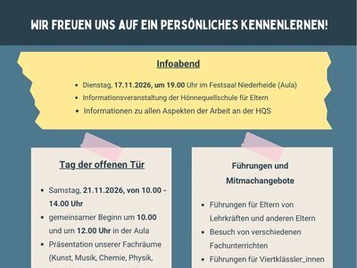 Informationen zum Tag der offenen Tür