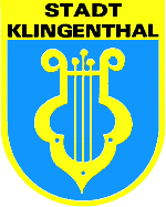 Stadtwappen der Partnerstadt Klingenthal